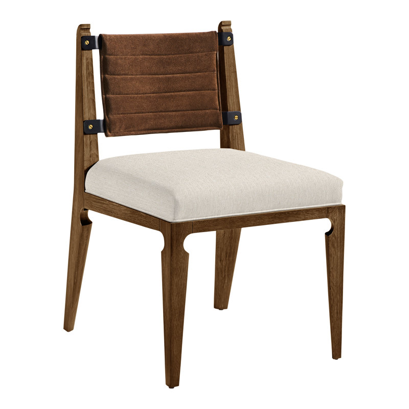 Thom Filicia Home Gifford Side Chair, Havana, Instant Parchment