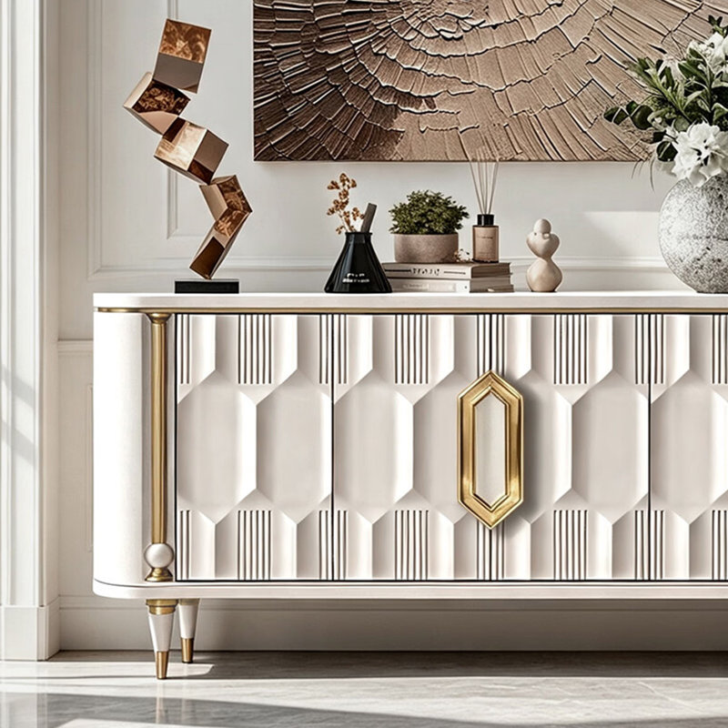 French-style modern light luxury sideboard