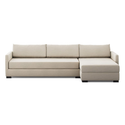 Wickham 2Pc Raf Sec W/ Storage Chaise-Savoy Parchment-Ebony