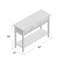 Console en bois massif de 42 po Pauly-15740249