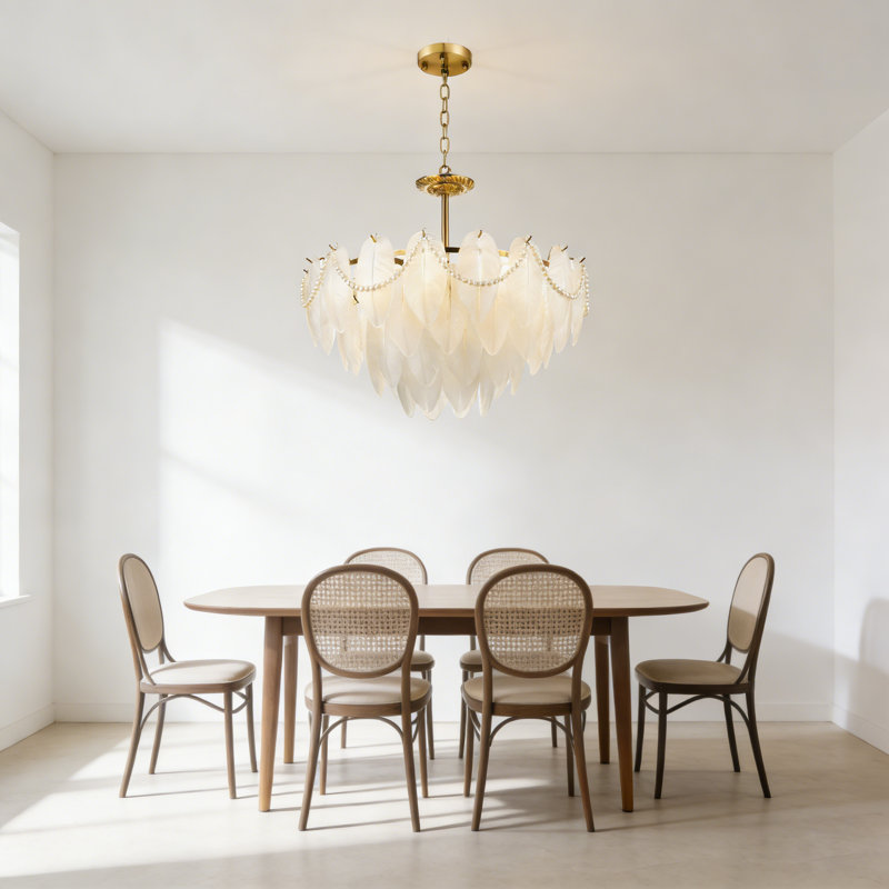 8-light Dimmable Tiered Chandelier
