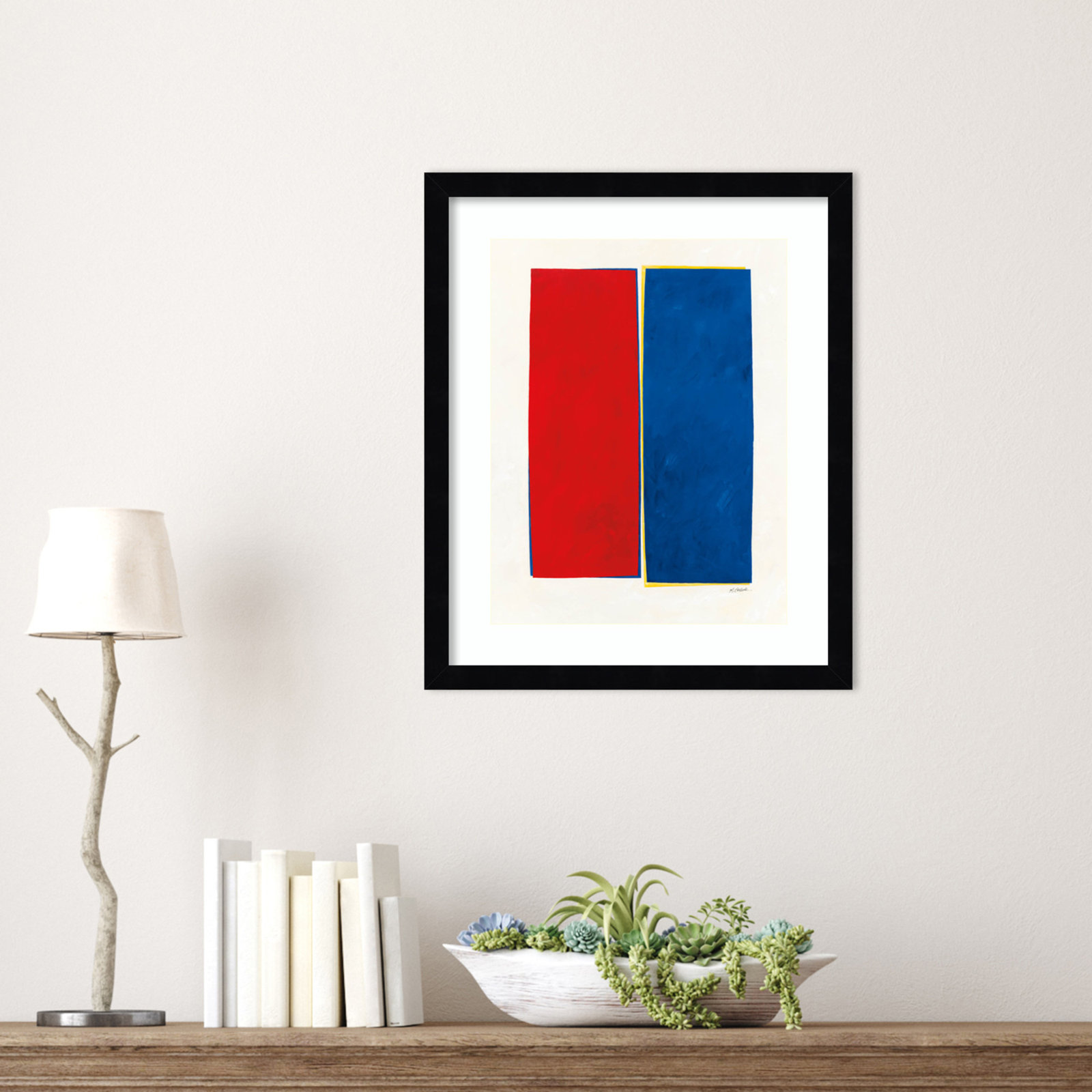 Monolithic II Wood Framed Wall Art Print, 17" H x 14" W, Black Framed