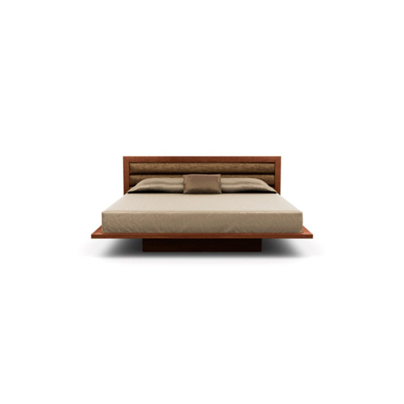 Moduluxe Upholstered Bed, Cognac Cherry, California King, Hemp Fabric