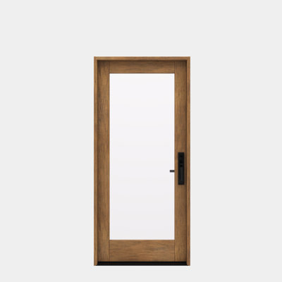 G101-SW-80_1 | Porte simple 37,75 po x 82 po, extérieur pré-suspendu RTA, pleine longueur, bois d'acajou brut