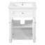 24'' Vintage Elegance Bathroom Cabinet With Soft Closing Doors And Adjustable Shelf, Bathroom Vanity With Ceramic Sink
