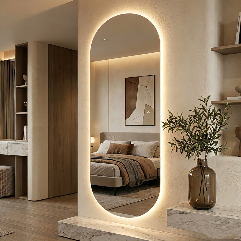 Modern Led Wall Mirror – Adjustable Lighting For Every Moment, 71" x 32"