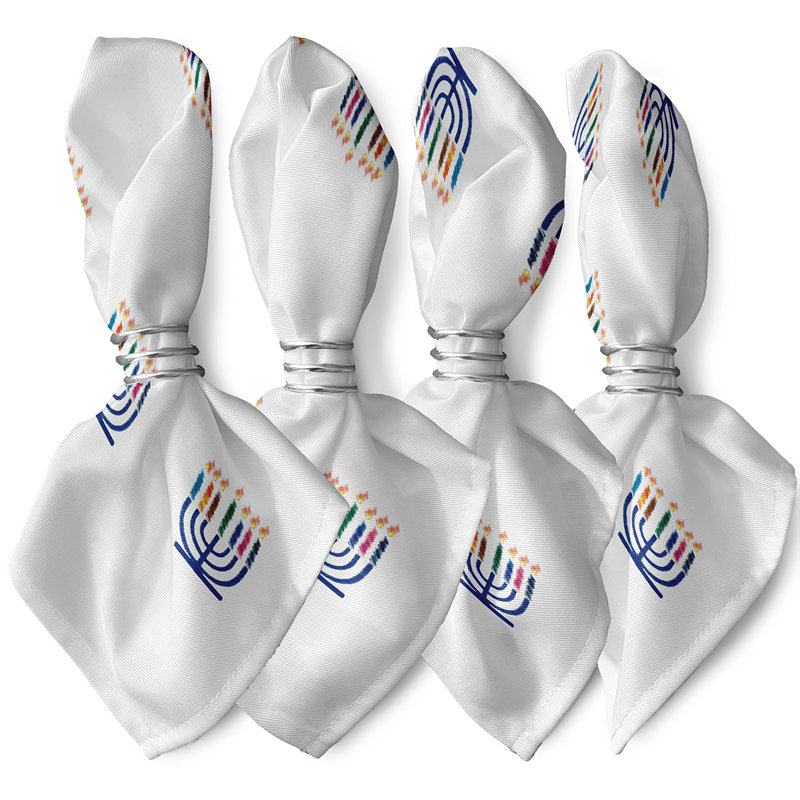 Lacie-Rae Polyester Traditional Napkins, White