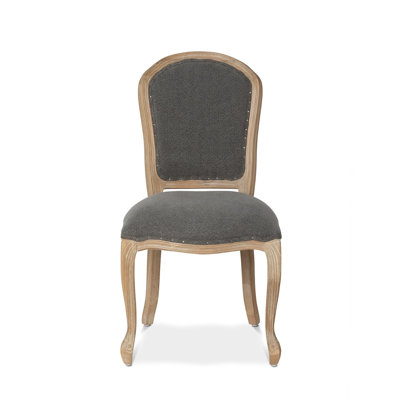 19 " H Upholstered Oak Solid Wood Side Chair