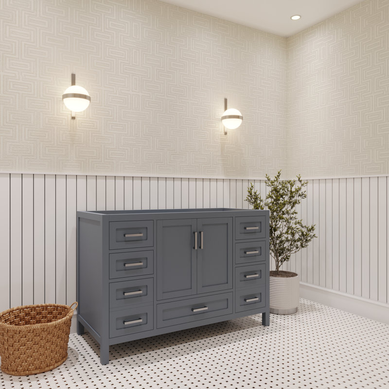 Base de meuble-lavabo 47 po Rooh seulement, Gris anthracite