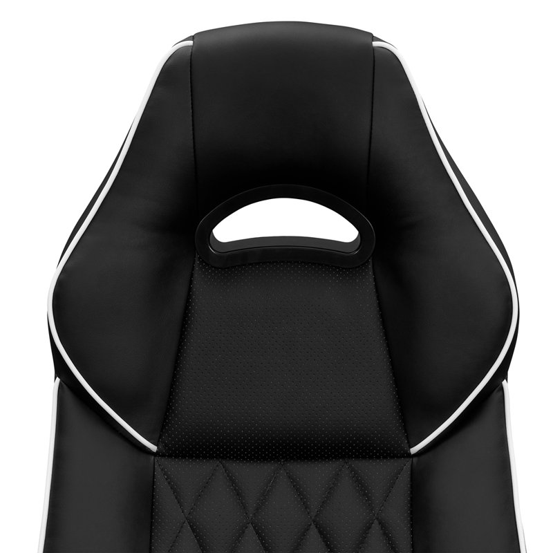 Black High Back Mesh and Leather Executive Swivel Desk Chair