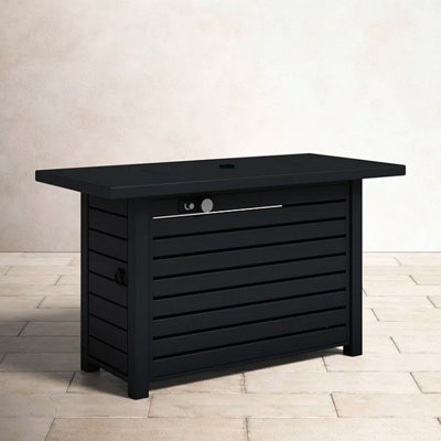 Table de foyer d'extérieur en acier au propane / gaz naturel avec couvercle