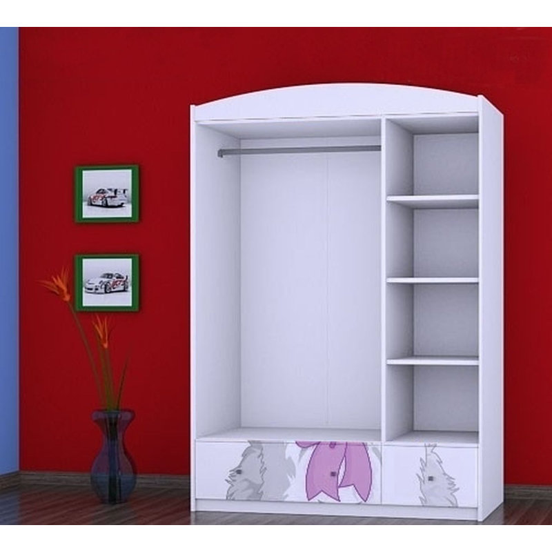 Nevin 3 Door Wardrobe, White