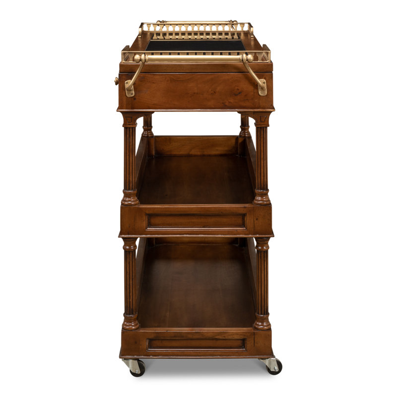 Capital Serving Cart Fruitwood Finish
