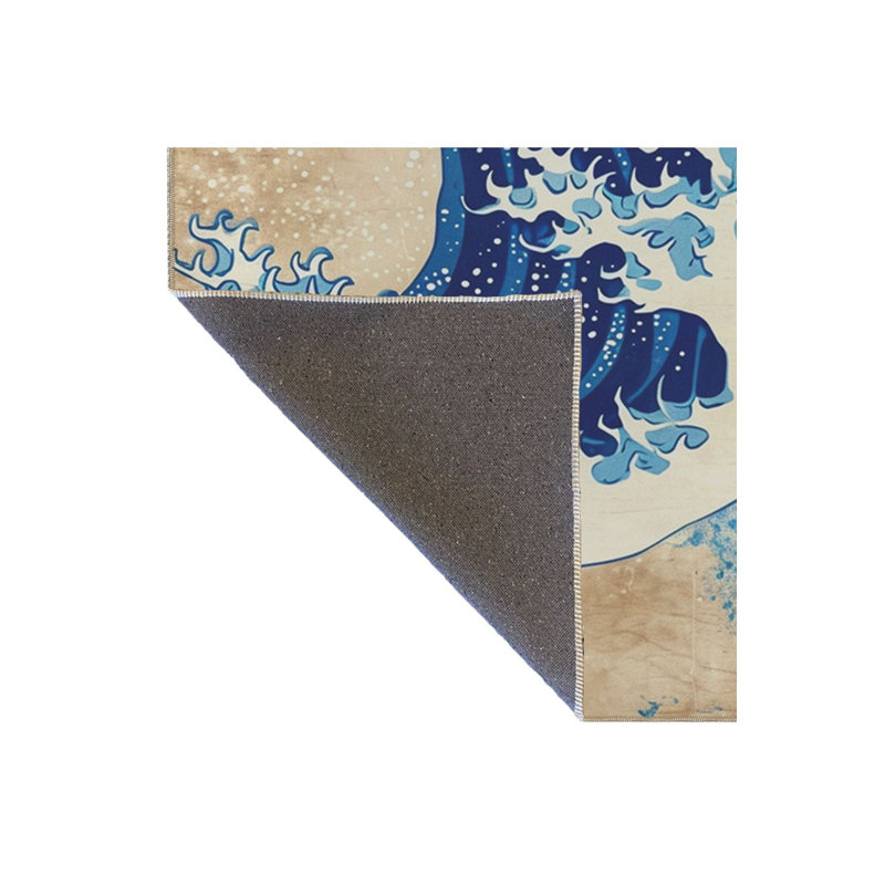 Tapis tissé lavable Sea Ocean, Sous-tapis rectangulaire 5 pi 1 po x 7 pi 7 po inc