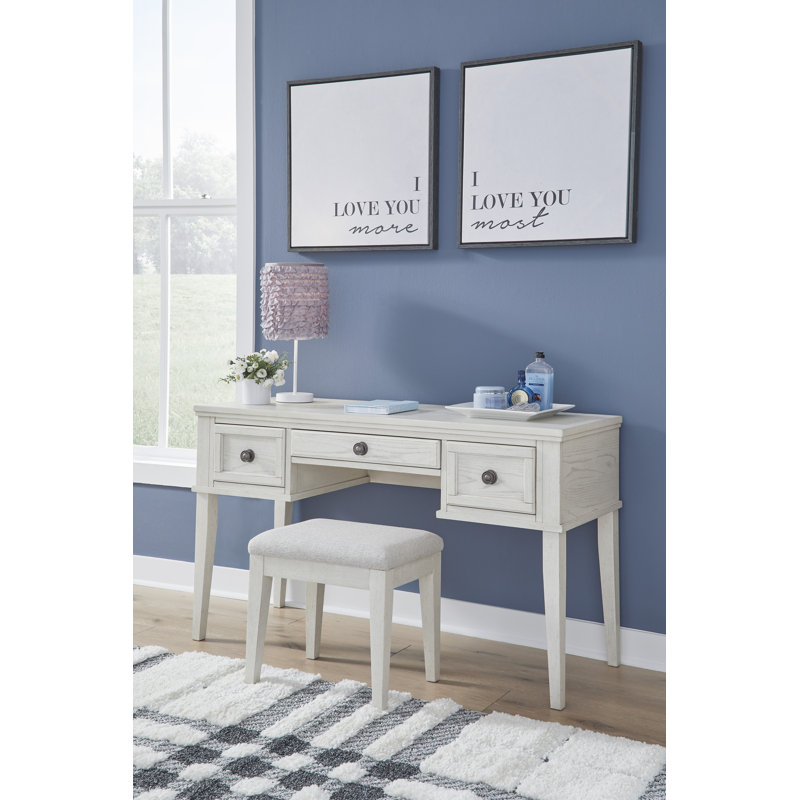 Ensemble coiffeuse avec tabouret Dadrianna