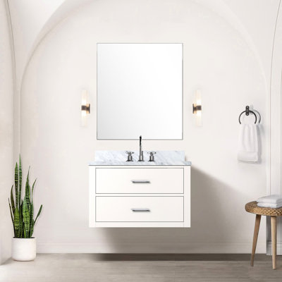 Meuble-lavabo blanc 30 po X P 22 po, baignoire sur comptoir en marbre 30 po x 22 po, comptoir, robinet inclus