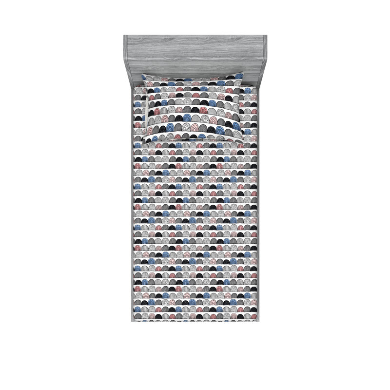 Drap-housse et taie décorative Ambesonne, Ensemble de draps pour lit simple TG avec 1 taie d