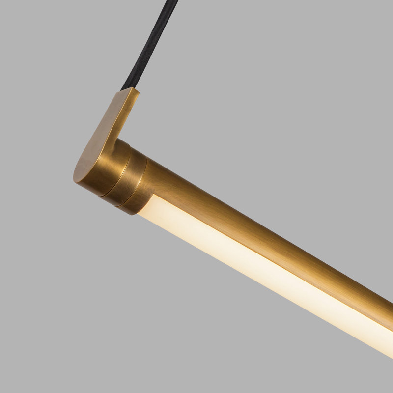 Laurence 1 - Light LED Pendant, Vintage Brass