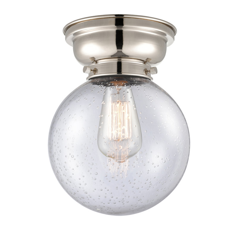 Plafonnier encastré 8 lumières Chippewa, Grainé, Ampoule non incluse, Nickel poli