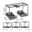 Expandable Under Sink Storage 2-Tier Pull Out Organizer Adjustable Sliding Drawer Steel Rack
