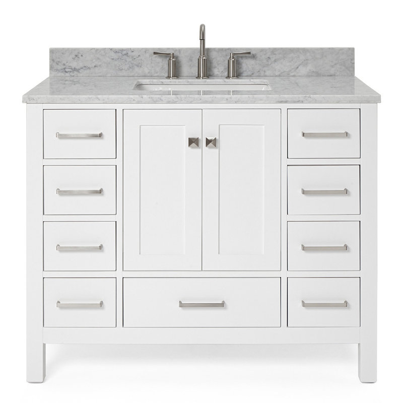 Ensemble de meuble-lavabo simple 43 po, Blanc