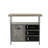 Metal Army Surplus Style 3 Drawers 2 Shelves and 1 Door Room Cabinet with Numbers and Text