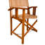 Chaise pliante en cuir Regenald, brun