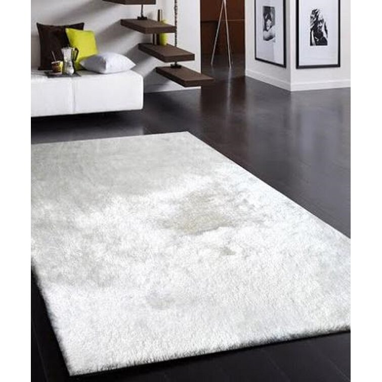 Zellers Hand-Tufted  White Area Rug