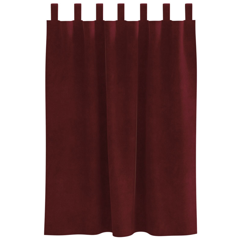 Curtains Polyester 140 Cm Decorative Inlays, 140cm Width x 140cm Drop, Burgundy