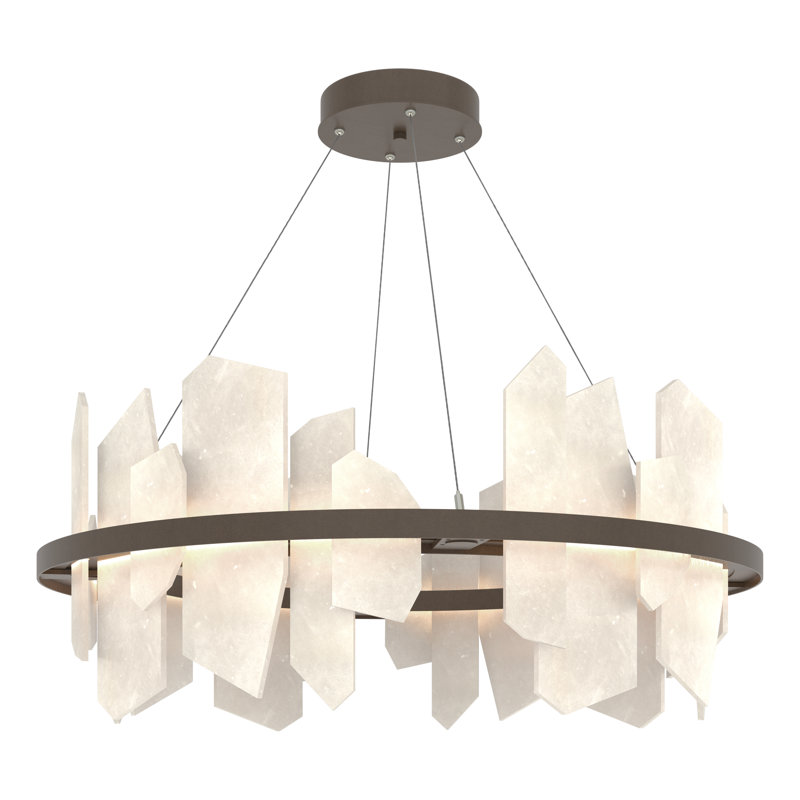 Volterra Wagon Wheel LED Chandelier, Bronze
