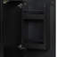 Meuble-lavabo 24 po avec lavabo, armoire de salle de bain avec tablette de porte, rangement latéral ouvert, structure en bois massif, porte à fermeture douce, noir-116234521