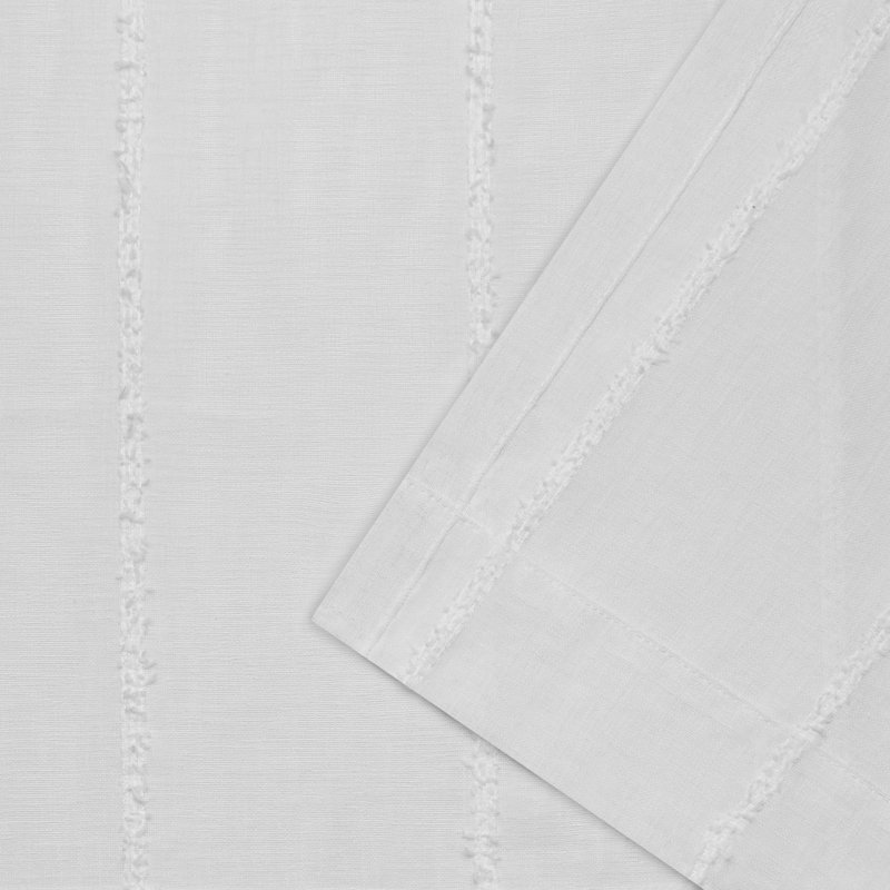 Vidal Sheer Curtain Pair, 54"W x 84"L, White