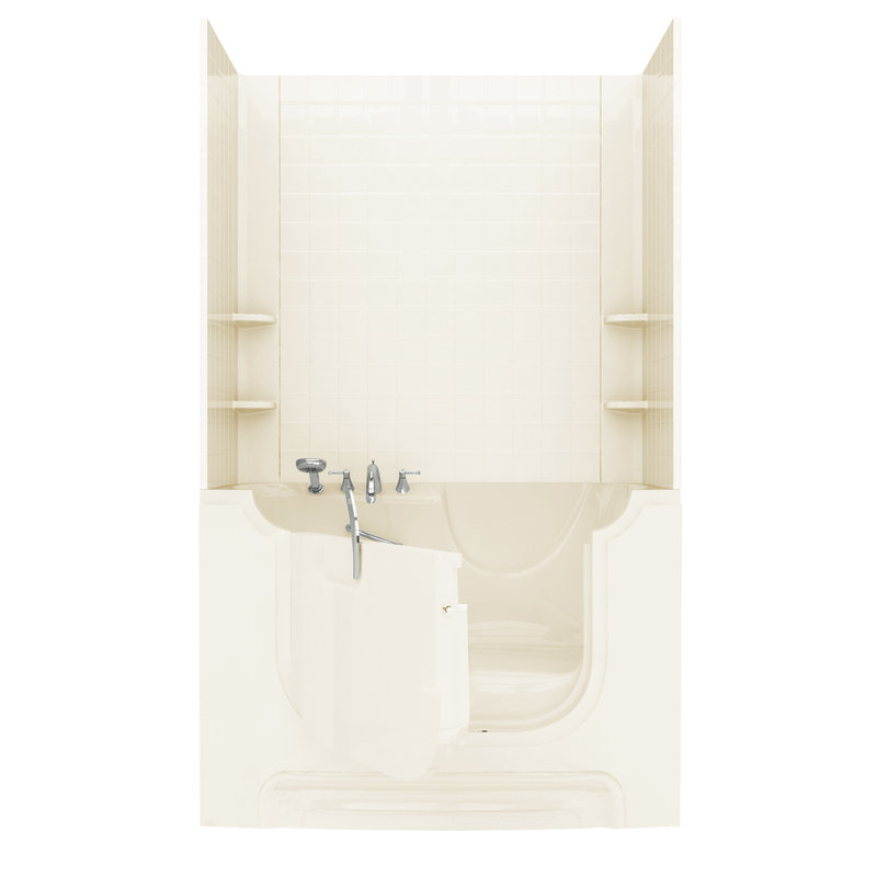 Baignoire à air/tourbillon 60 po x 30 po HandiTub, Biscuit, Droite