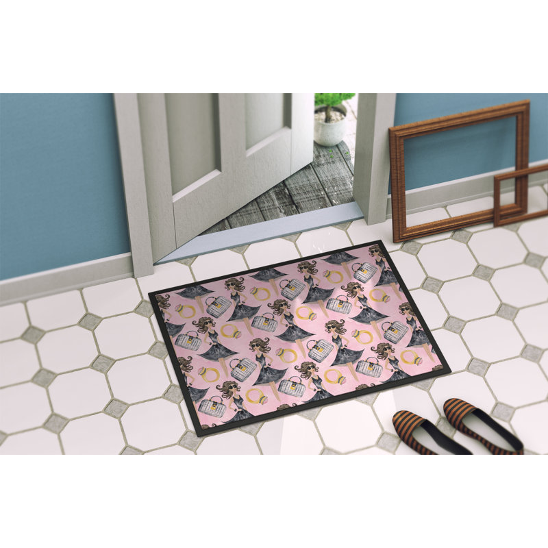 Tapis de porte d’extérieur anti-dérapant mode diva Belinda, H 0,25 po x l 27 po x P 18 po