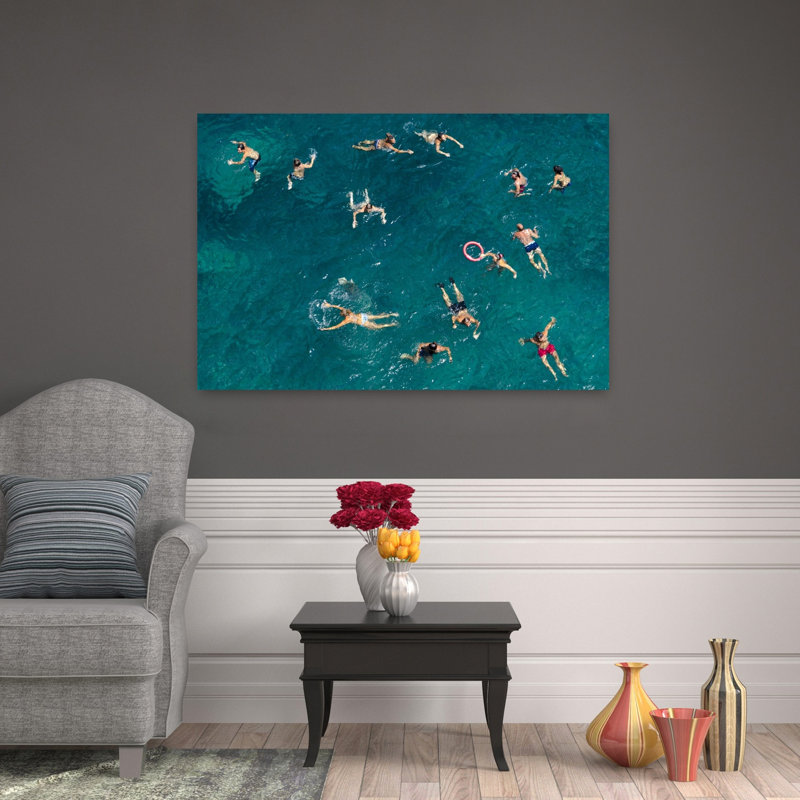 Art contemporain, poisson abstrait, art côtier, H 32 po x l 48 po