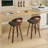 Stylish and Comfortable Bar Stools Set of 2 with Swivel Function and Soft Cushion Seat-1208887842