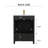 Sirois 25" Black Single Sink Bathroom Vanity With Solid Surface Composite Top-1700714407-1678267906