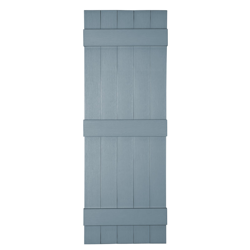 Persiennes personnalisées à 5 planches fermées, 80", Bleu colonial