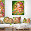Coussin lombaire floral avec des fleurs colorées floral