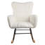 Chaise berçante rembourrée Lavish Home Teddy, crème-209486361