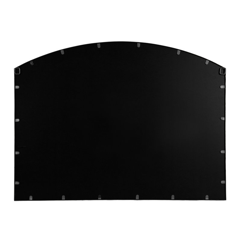 Arched Window Pane Wall Mirror, Black