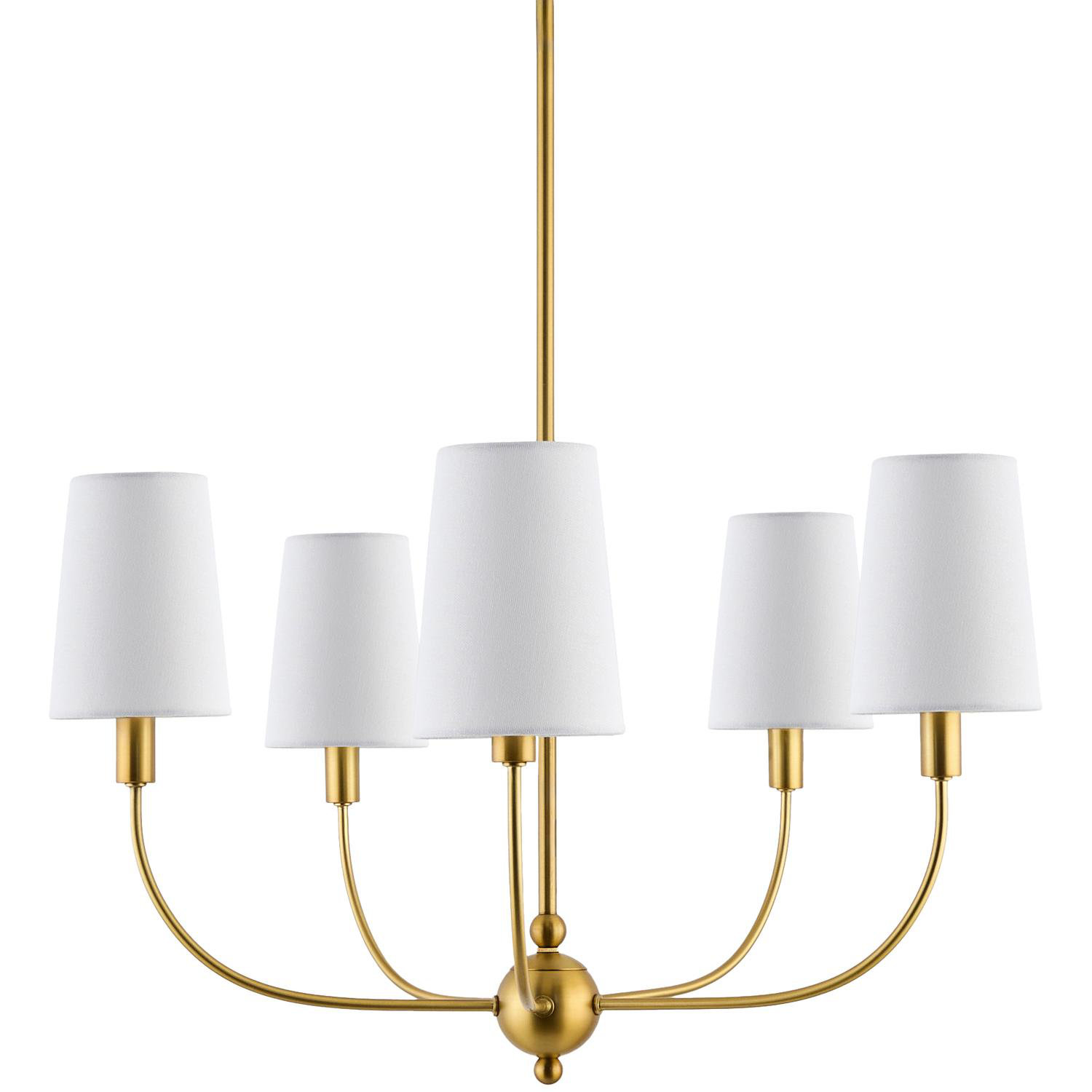 Barrone Iron 6-Light Chandelier, Gold