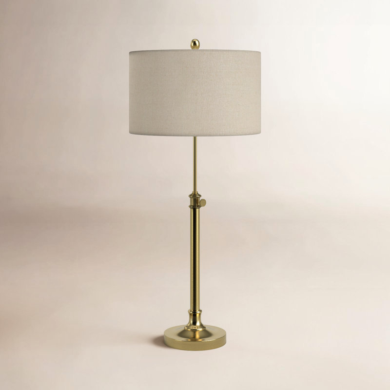 Elita Adjustable Metal Table Lamp, Antique Brass