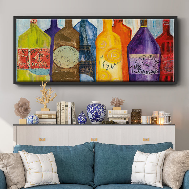 Vive La Bourgogne - toile encadrée, H 20 po x l 50 po