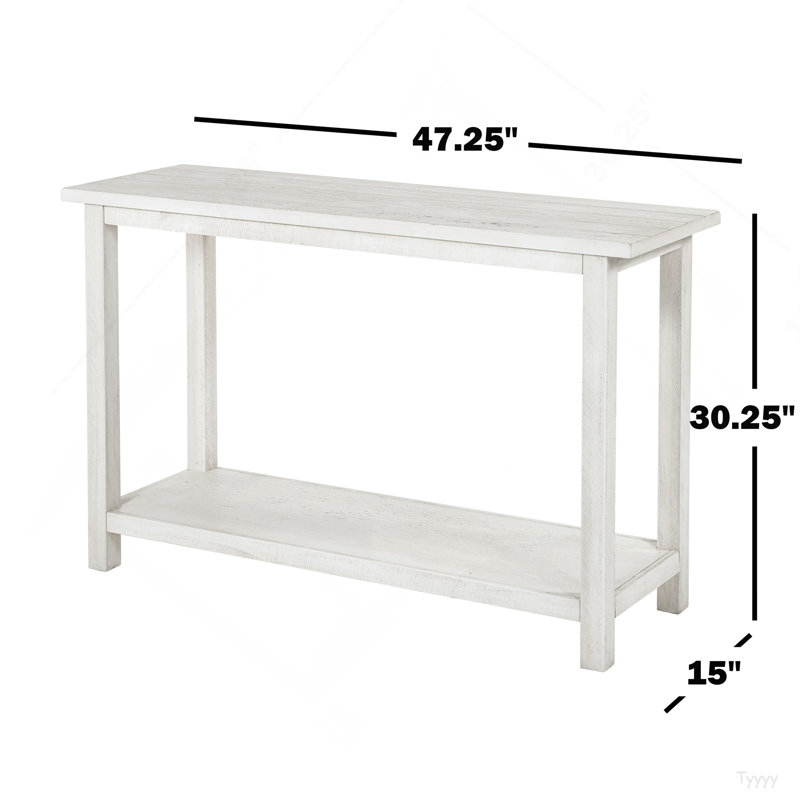 Console de canapé en bois, blanc, Blanc
