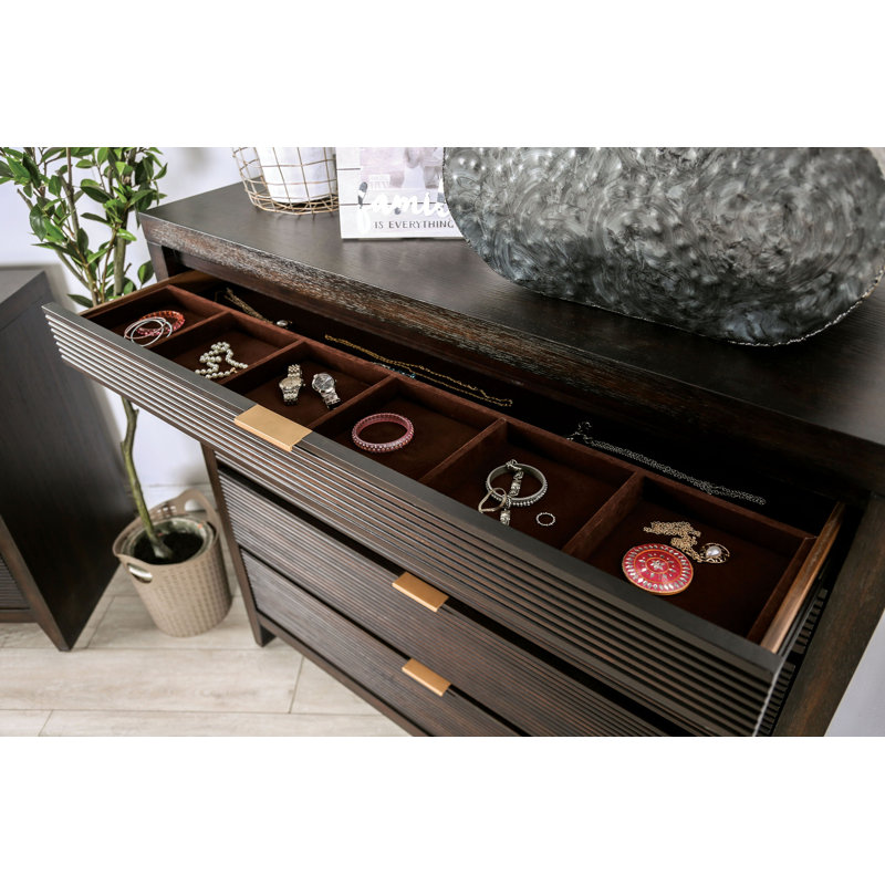 Commode en bois 5 tiroirs Hoffman