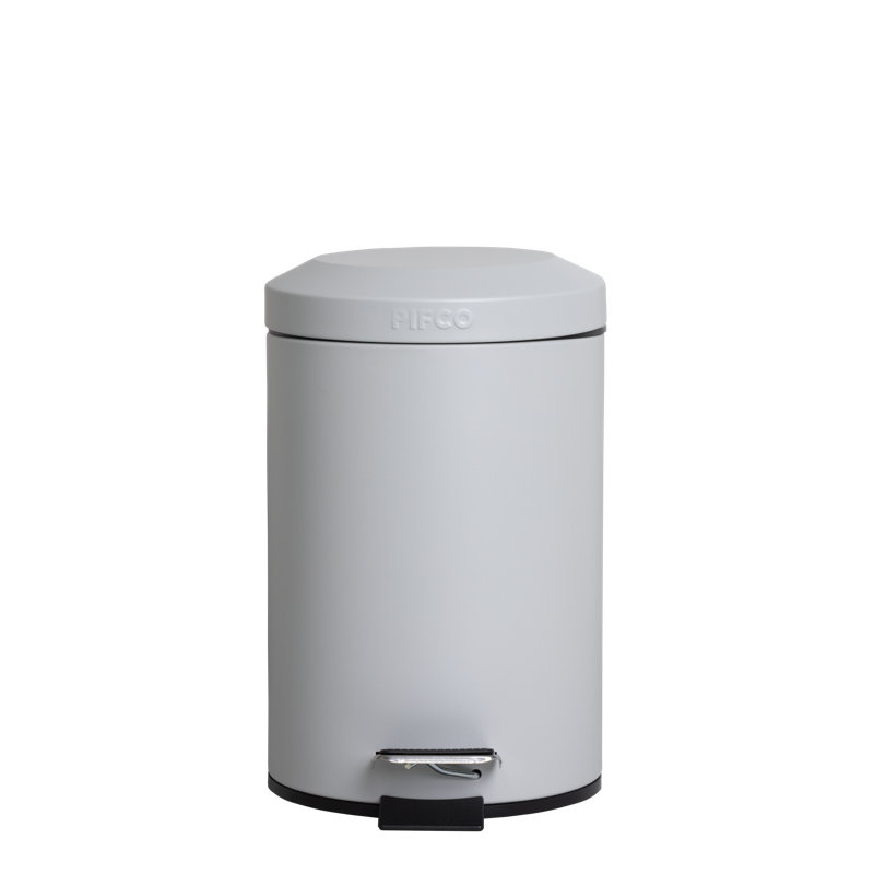 Steel Step On Waste Bin, Light Grey