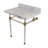 Kingston Brass Templeton 30-Inch Vanity Top with Clear Acrylic Legs (8-Inch, 3-Hole)-29272496