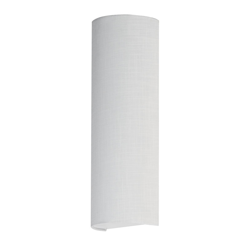 LED Flush Mounted Sconce, White Linen