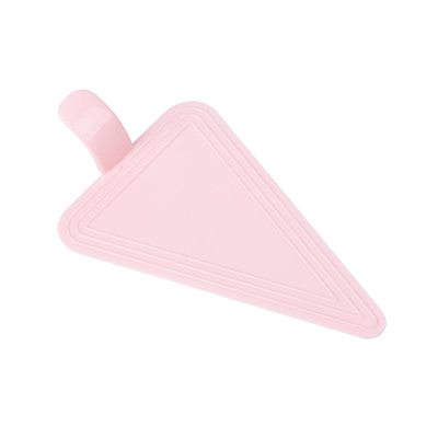 Restaurantware-4.5 x 3 Inch Cake Boards, 100 Triangle Dessert Trays - Lightweight, With Handle, Pink Plastic Pastry Boards, Disposable, Serves Appetizers Or Desserts
